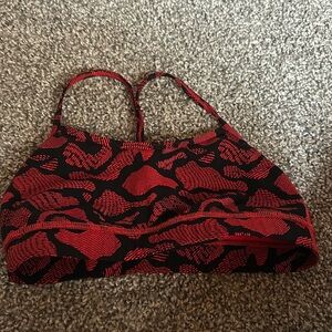 Lululemon Flow Y Red Snake Print Bra